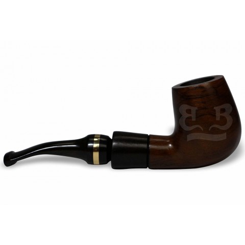 Cachimbo Anel Dourado Curvo Encerado (Filtro Permanente) Piteira Chifre - 0103 PO NAT